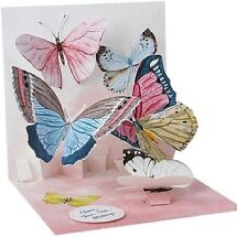 3D pop Up With Paper Everyday Pop-Up Greeting Card Watercolor Butterfly